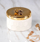 Golden Bee Jewelry Box Ceramic Jewelry Storage Storage Jar Decorative Ornaments