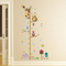 Cartoon Animals Height Measuring Wall Sticker