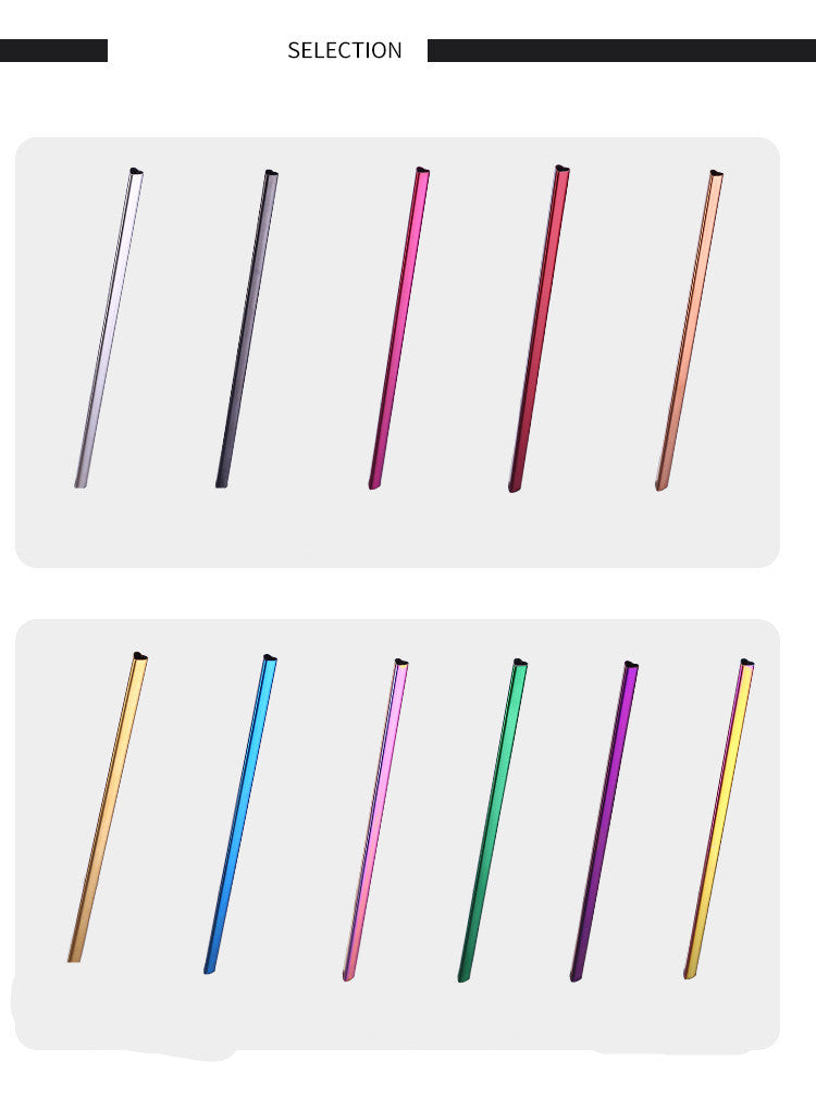 Drinking Straw Reusable Metal Straw Set Heart-shaped Bubble Tea Straws