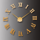 European mirror wall clock creative clock