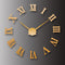 European mirror wall clock creative clock