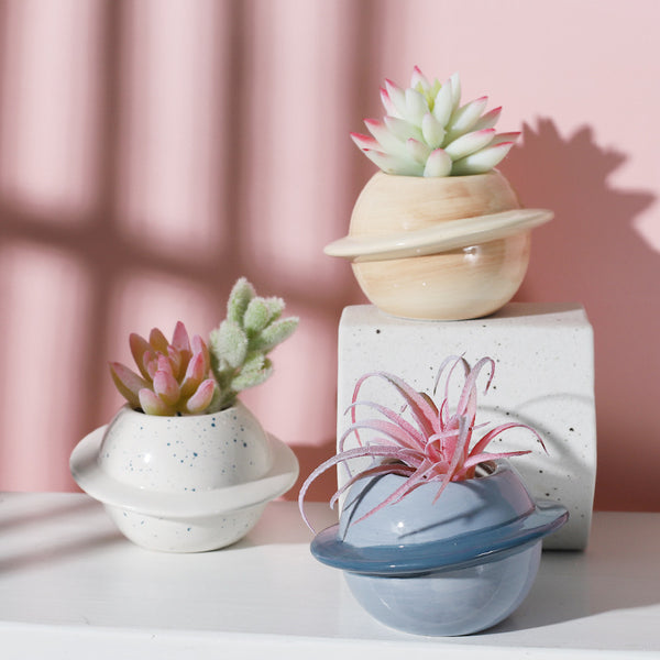 Ceramic Planet Flower Pot