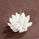 White porcelain incense burner lotus incense incense burner