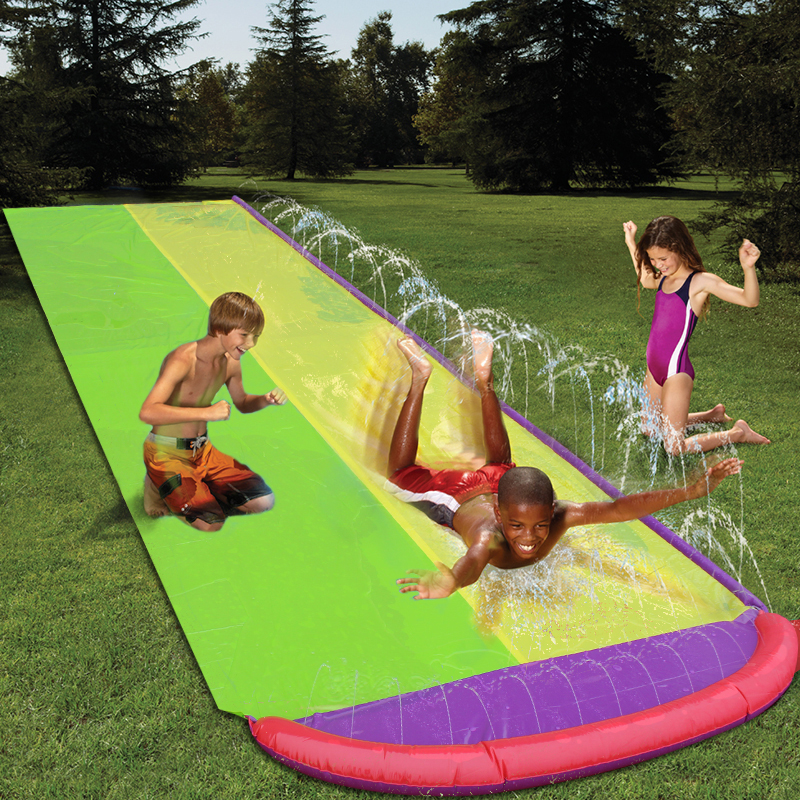 Water slide outdoor grass water slide bed play water bed