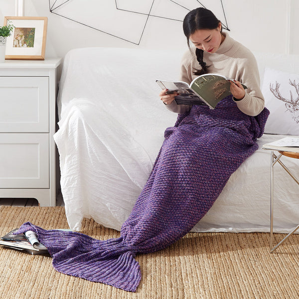 Mermaid Tail Blanket Knitted Crochet