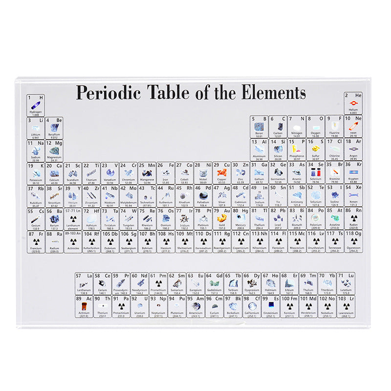 Acrylic Chemical Element Periodic Table Learning Display Card Crystal Element Periodic Table Crafts