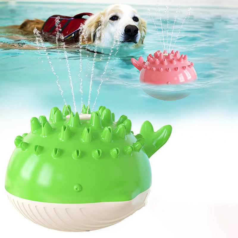 Pets Supplies Factory Amazon Hot Summer Electric Water Floating Swimming Pet Bathing Water Spray Dog Toy
