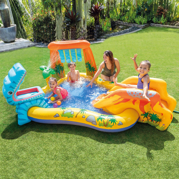 Dinosaur Volcano Inflatable Swimming Pool Paddling Pool