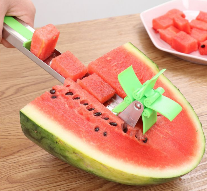 Watermelon Windmill Cutter Stainless Steel Cut Watermelon Artifact Fruit Cut Artifact Creative Fancy Dig Fruit Slice