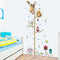 Cartoon Animals Height Measuring Wall Sticker