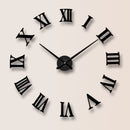 European mirror wall clock creative clock