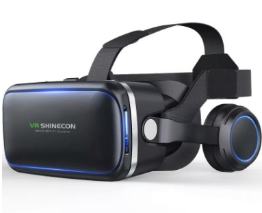 Original VR Shinecon  Gafas De Realidad Virtual 120 Fov 3D Gafas Google Carton Con Auriculares Estereo Caja Para Smartphone