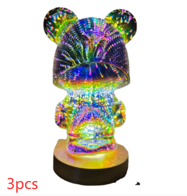 3D Firework Bear Light