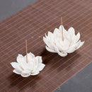 White porcelain incense burner lotus incense incense burner