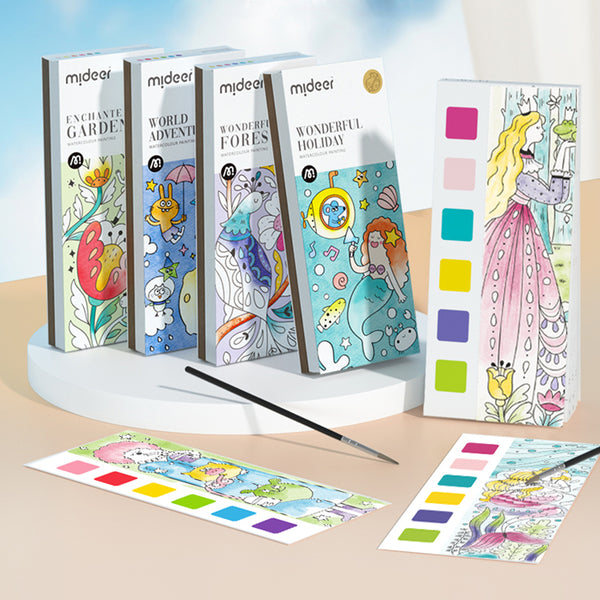 Pocket Watercolor Painting Book Children's Gouache Graffiti Picture Book Painting And Coloring