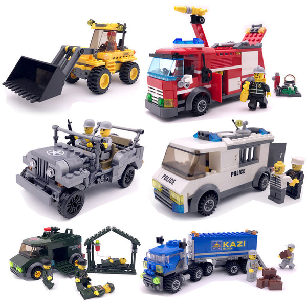 Interactive Building Block Toy Cars