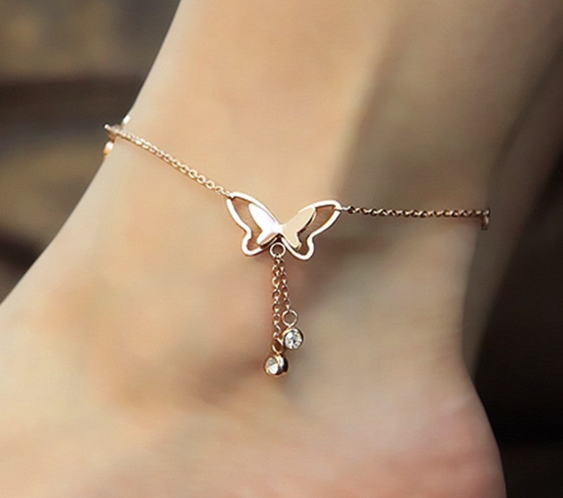 Butterfly Tassel Anklet