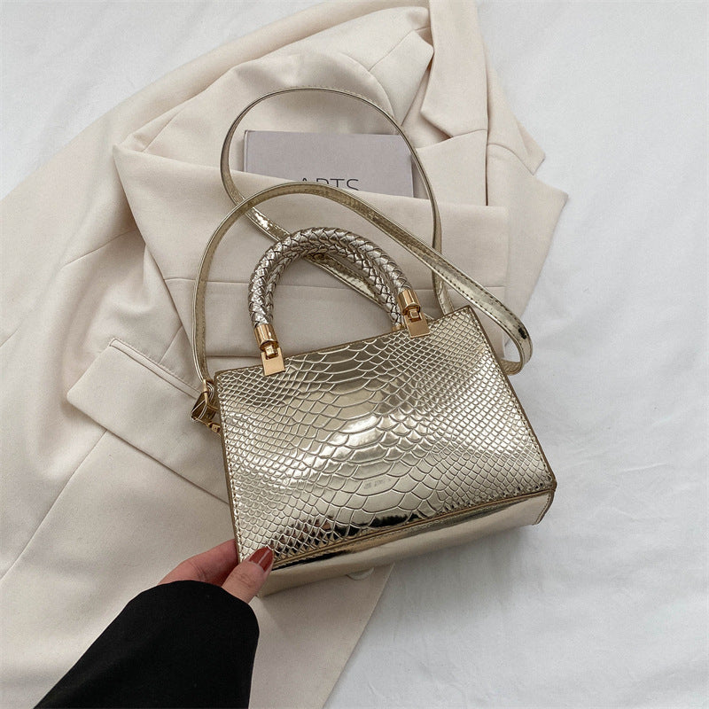 Snake Pattern Shoulder Bag