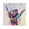 Hand Gesture Graffiti Art Canvas