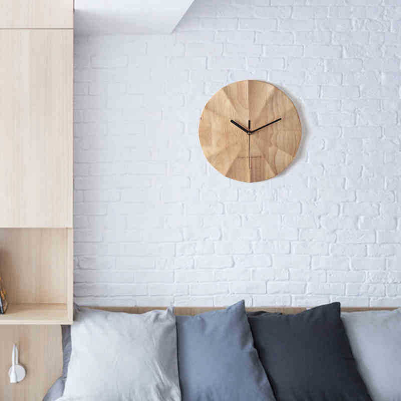 Wooden clock wall clock