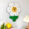 Simple Flower Creative Literary Cartoon Clock