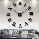 European mirror wall clock creative clock