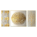 Set Of Luxury Abstract Golden Canvas Wall Art