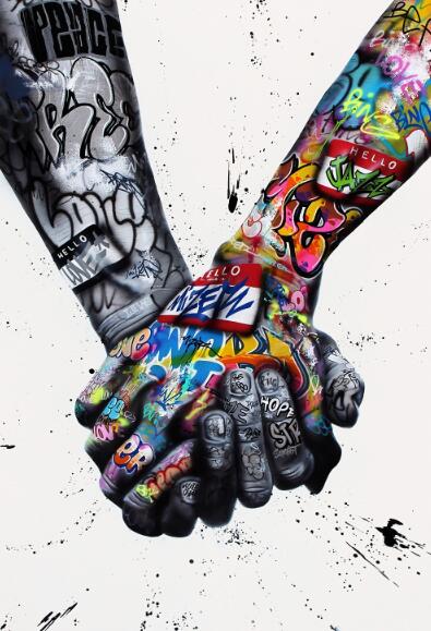 Street Graffiti Art Painting Lover Hand Art Wall Posters And Inspiration