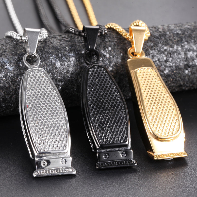 Personalized Shaver Pendant Street Necklace