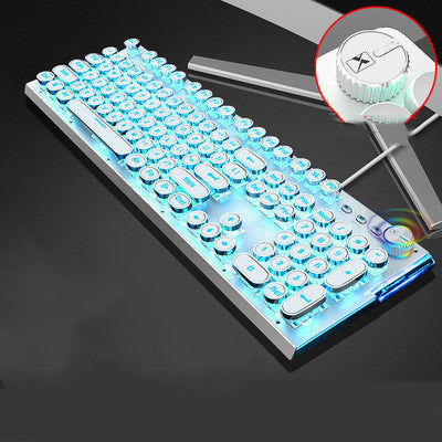 Mechanical Keyboard 104 Anti-ghosting Luminous Blue Black Red Brown Switch LED Backlit wired Gaming Keyboard