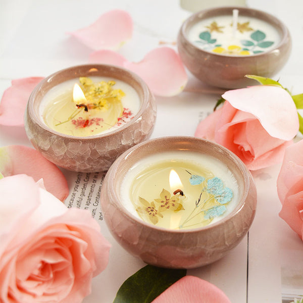 Dried Flower Fragrant Candles