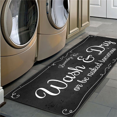 Non-slip floor mat for laundry room