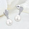 Women's Fashion Sterling Silver Zircon Pearl Necklace