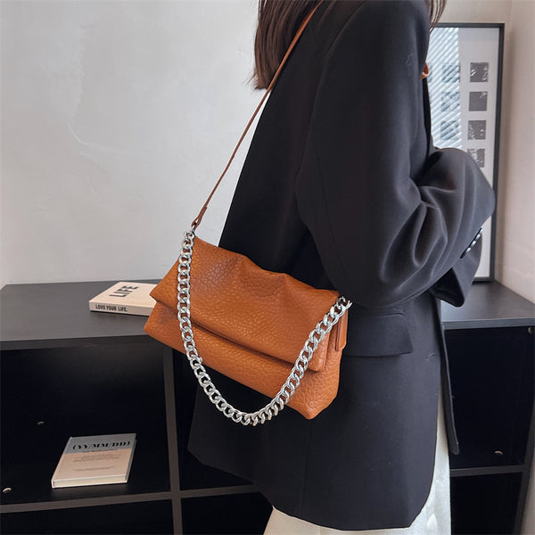 Soft-faced Envelope Style Chain Bag