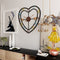 Living Room Love Wall Clock Fashion Mute Iron Bedroom Metal