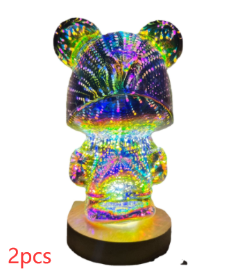 3D Firework Bear Light