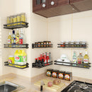 Punch-free Wall-mounted Spice Rack Bathroom Storage Organizer