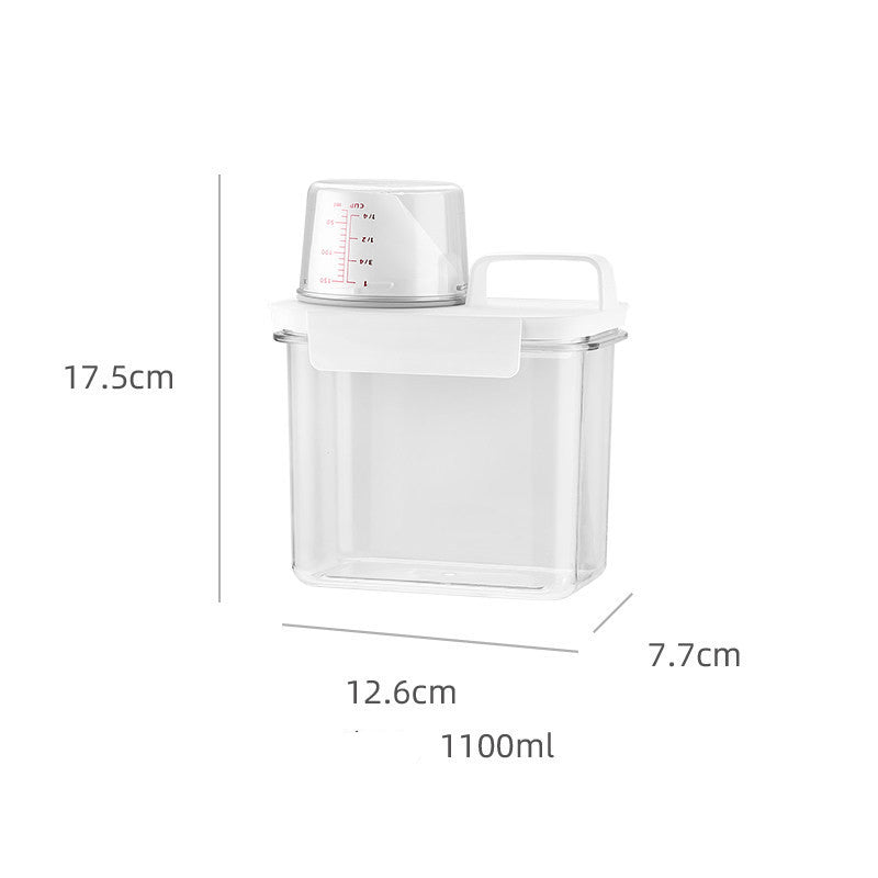 Household Plastic Laundry Powder Storage Box Bucket Sealed Lid Container