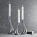 Curve Swan Ceramic Silver Plated Candle Holder