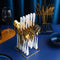 Gold Dinnerware Set Stainless Steel Tableware Set Knife Fork Spoon Luxury Cutlery Set With Storage Rack Dishwasher