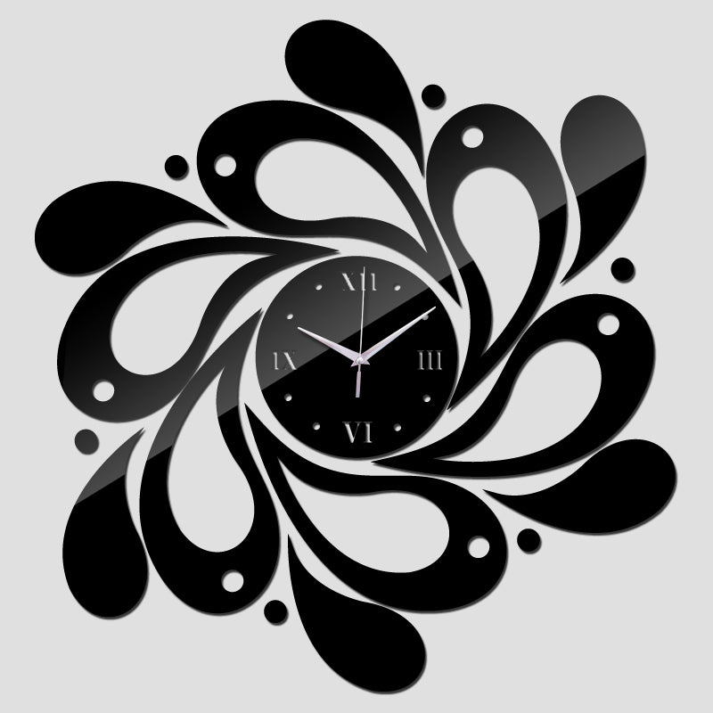 Fashion mirror wall clock