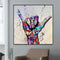 Hand Gesture Graffiti Art Canvas