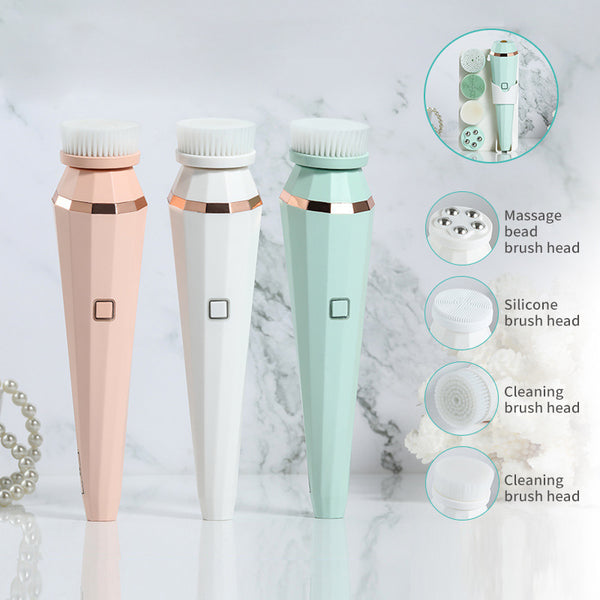 4 In 1 USB Rechargeable Electric Facial Cleansing Brush