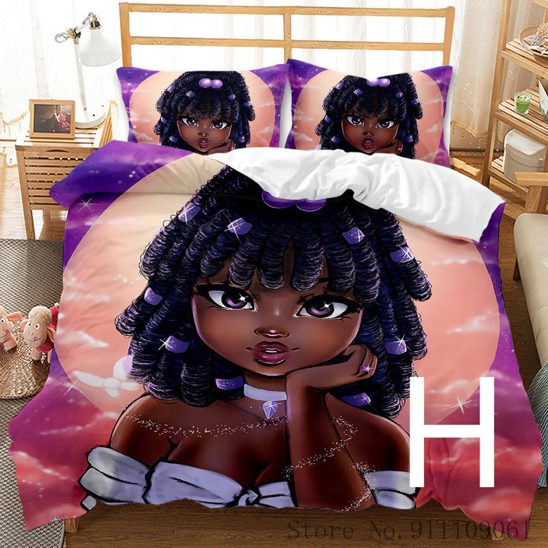 Afro Girl Bedding Set