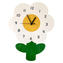 Simple Flower Creative Literary Cartoon Clock