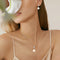 Women's Fashion Sterling Silver Zircon Pearl Necklace