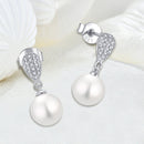 Women's Fashion Sterling Silver Zircon Pearl Necklace