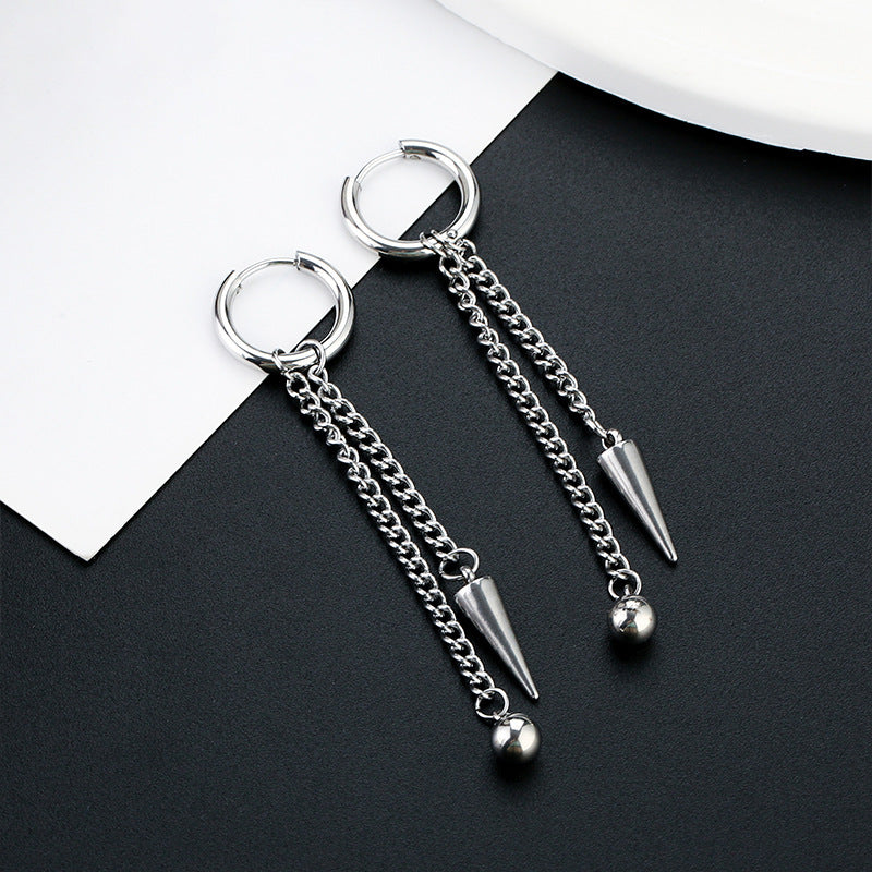 Women's Fashion Simple Stainless Steel Earrings Pendant