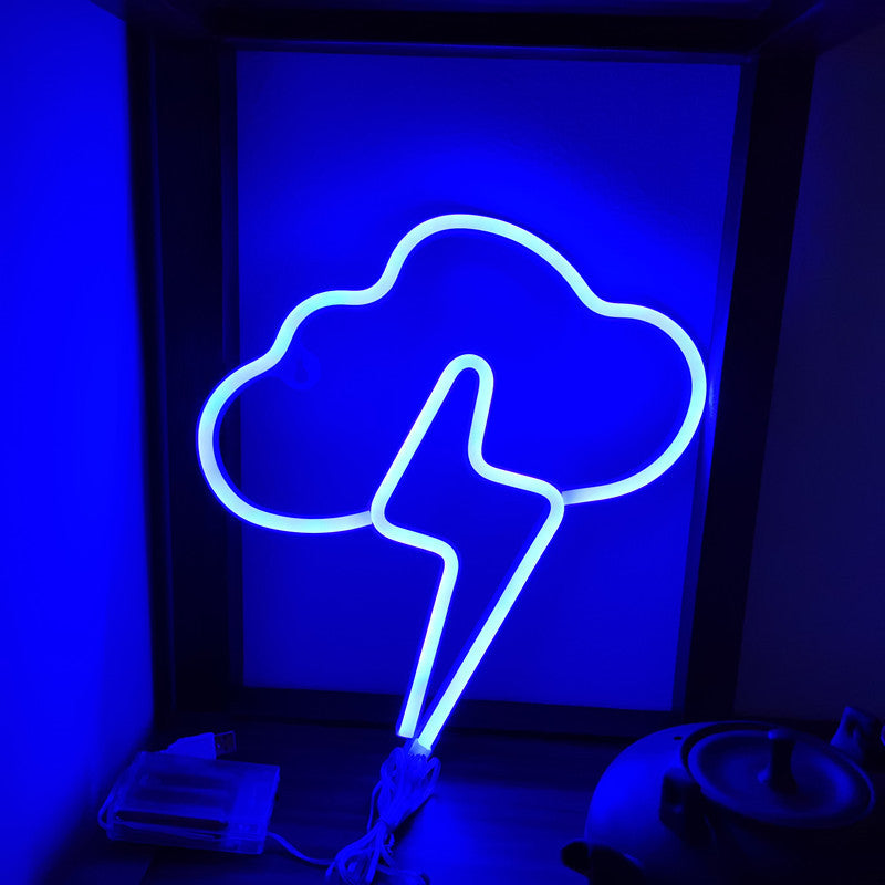 Led Cloud Lightning Neon Light Creative Wall Hanging