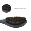 Mens Hair Straightening Beard Beech Wood Handle Oil Head Brush